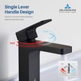 thumbnail image 3 of Blossom Brass Matte Black High Arc 1-Hole Install Single Handle Faucet with Pop-Up Drain - F118 04 P, 3 of 6