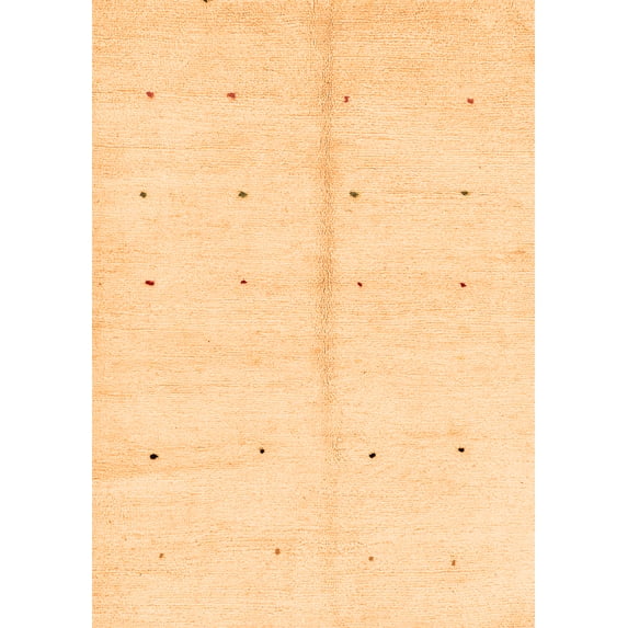 Ahgly Company Indoor Rectangle Solid Orange Modern Area Rugs, 8' x 10'