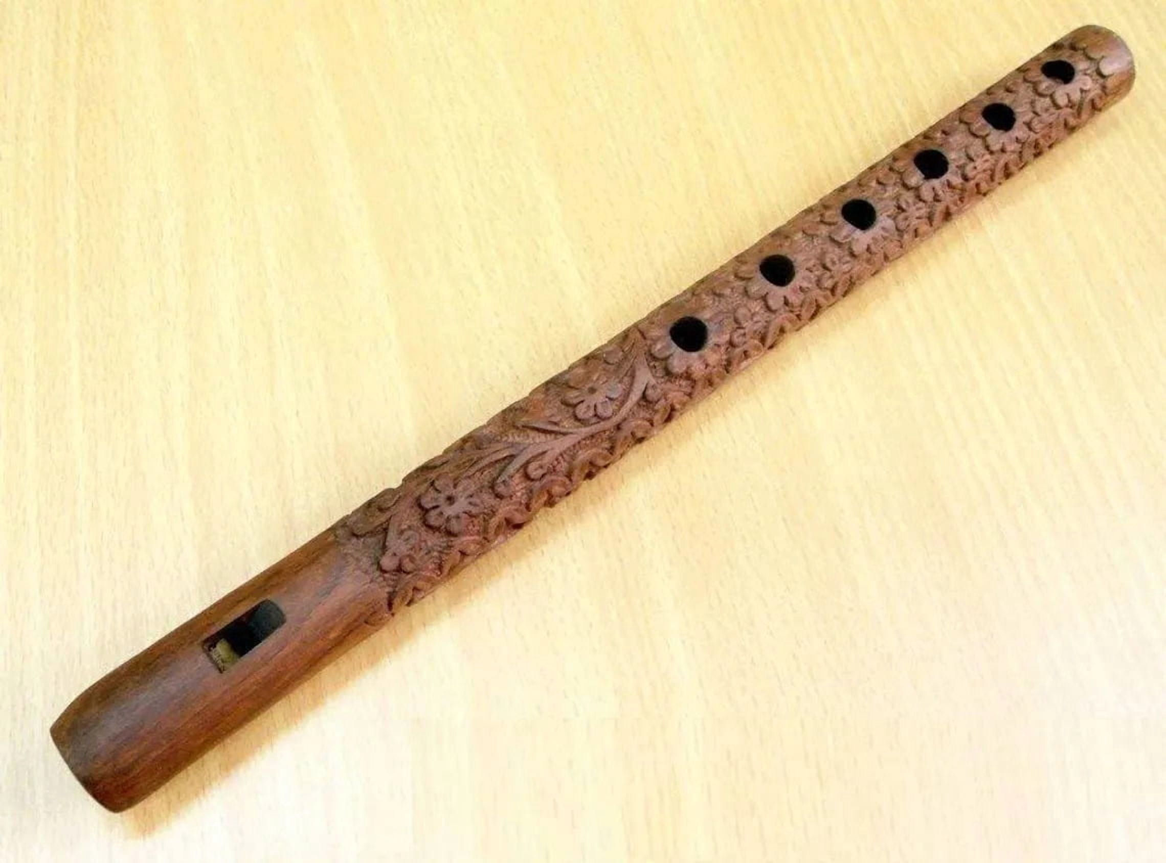 Handcrafted Wooden Flute/Bansuri Woodwind Flute Musical Mouth Instrument (Size-13 Inch Approx.)