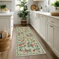 thumbnail image 2 of Pentantan 2'x8' Floral Area Rugs, Machine Washable Rug for Living Room- Soft Indoor Carpet, Low Pile for Bedroom, Dining Room, Playroom, Office, Green, 2 of 7