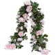 thumbnail image 1 of Nvzi 3 piezas de 6,56 pies de flores artificiales de rosa de seda para colgar en la boda, guirnaldas para decoración del hogar, exterior e interior, flores (rosa pálido), 1 of 5