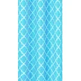 thumbnail image 4 of Gorgeous Home Linen Diamond Trellis V23 Faux Silk Waterfall Valance, Silver Grommet 2-Tone Window Curtain (1 Pc, 30" W x 18" L) Turquoise Blue/White, 4 of 5