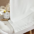thumbnail image 2 of NICETOWN White Faux Linen Curtains for Bedroom, Soft Linen Textured Farmhouse Curtains Semi Sheer Faux Linen Curtains Light Filtering Privacy Rod Pocket Back Tab Window Drapes, 42"x84", 2 Panels, 2 of 7