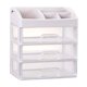 thumbnail image 2 of Organizador de Escritorio para Cosméticos | Estante de Maquillaje de Plástico Multicapa Blanco | Soporte Compacto para Baño y Dormitorio | Base Giratoria para Fácil Acceso | para Viajes y Uso Domésti, 2 of 5