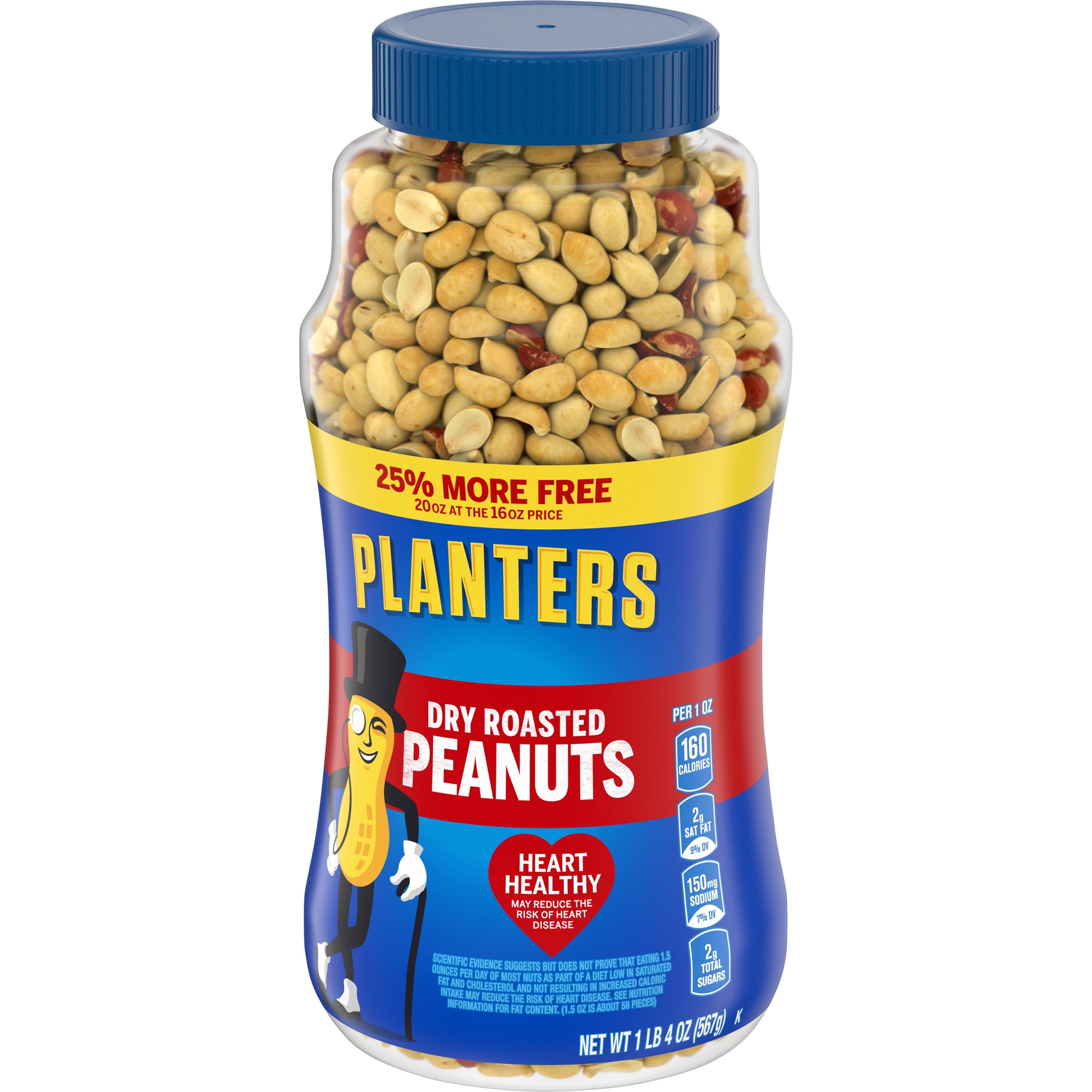 Planters Dry Roasted Peanuts, 1.25 lb Jar
