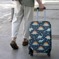 thumbnail image 3 of Blue Toned Dinosaur and Palm Tree Pattern Luggage Cover Fashion Suitcase Cover Baggage Covers Fit 25-28 Inch Luggage (Go Travel), 3 of 5