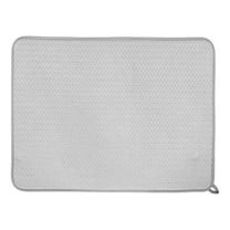 HONMEET Grey Microfiber Dish Drying Mat Non- Kitchen Absorbent Dish Rack Mat and Easy to Clean