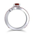 thumbnail image 4 of Diamond-Capitals 2.50 Carat New Round Cut Garnet & Red Ruby Gemstone Proposal Ring for Women Solid 18K White Gold Size 7.5, 4 of 8