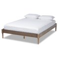 thumbnail image 1 of Baxton Studio Colette Mid-Century Wood Platform Full Bed in Weathered Gray, 1 of 9