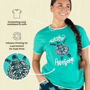 LazyOne Pajamas for Women, Cute Pajama Pants and Top Separates, Turtley Awesome, Large