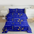 thumbnail image 2 of Homewish Rugby Sport Full Comforter Set (3-Piece) Football Helmet Black Yellow Blue Reversible Decor For Boys Kids, 2 of 8