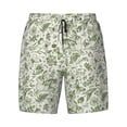 thumbnail image 4 of Lsque Mens Swim Trunks Green Rabbit Pattern - Bathing Suit Compression Liner - Beach Swim Shorts Swimwear - (S-3XL) - Stretch Quick Dry -3X-Large, 4 of 9