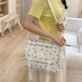 thumbnail image 2 of Bandolera de lona de estilo coreano con estampado floral, 2 of 2
