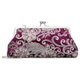 thumbnail image 3 of LOUEBICA Clutch Purse for Women Floral Embroidery Sequin Evening Bags Elegant Kiss Lock Wedding Party Cocktail, 3 of 9