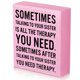 thumbnail image 1 of Letrero de madera Jetec Funny Sister Gifts Sometimes Talking Therapy, 1 of 6