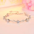 thumbnail image 2 of Adjustable Length Brilliant Alloy Diamond Silver Bracelet, 2 of 5