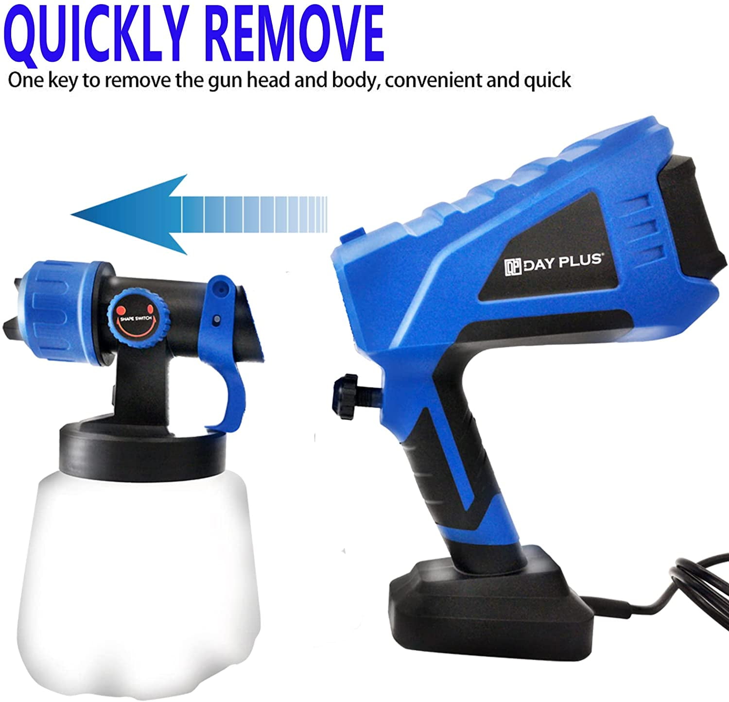 Buy Dayplus Electric Paint Sprayer Hand Held Spray Gun System for Gloss