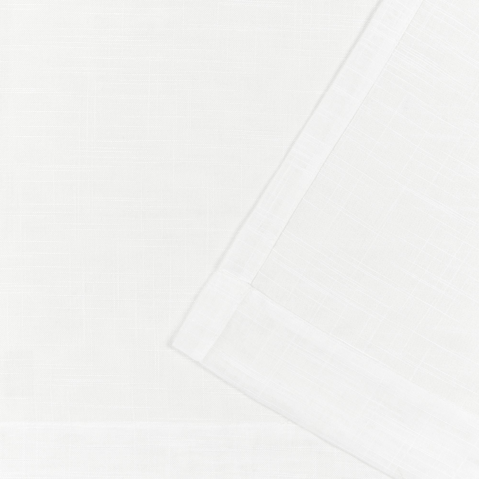 Nicole Miller New York Dunbar Light Filtering Rod Pocket Curtain Panels, 50"x84", White, Set of 2