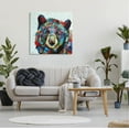 thumbnail image 2 of Modern Kaleidoscopic Bear Portrait Animals & Insects Painting Gallery Wrapped Canvas Print Wall Art, 2 of 7