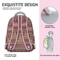thumbnail image 5 of Bohemian Style Laptop Backpack - Vintage Ethnic Design, 17" Sleeve, Durable Oxford Fabric, Roomy Daypack for Students & Professionals, 5 of 6