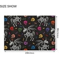 thumbnail image 3 of Dreamtimes Skull Unicorn High Absorbent U-Shaped Contour Toilet Rugs Machine Washable, 17.3"x13.4", 3 of 4
