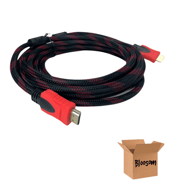 Cable Hdmi Bloosom 0 Metros Full Hd 1080p Ps3 Xbox 360 Laptop Pc Tv Rojo y negro