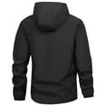 thumbnail image 6 of LNWUY (M-5XL) Plus Size Men's Packable Rain Jacket Lightweight Waterproof Raincoat with Hood Travel Hiking Golf Windbreaker Black XL, 6 of 9