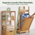 thumbnail image 5 of Evideco Mahe Adult Slim Removable Liner Laundry Hampers with Laundry Bag, Bamboo, 5 of 11