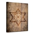 thumbnail image 2 of Crafted Creations Brown Star of David IX Rectangular Wall Art Decor 30" x 20", 2 of 3