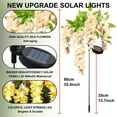 thumbnail image 4 of Rirool 2 Pack Solar Wisteria Flower Lights, Waterproof Outdoor LED Lights for Garden, Patio, Yard, Pathway Decor, Warm White, Easy Install, Yellow, 4 of 8