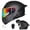 Matte Black, variant on DOT Bluetooth Modular Motorcycle Helmet,Motorcycle Helmet,Dual Visor Full Face Flip up Integrated Motorcycle Helmets,Built-in Dual Speaker Microphone,Adults Men Women, Blue,L
