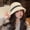 beige, variant on Autumn and Winter Bucket Hat Women Warm Simple Color Matching Knitted Hats Fashionable and Elegant Acrylic Bob Cap