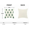 thumbnail image 5 of Christmas Pillow Covers 20x20 Inch 2 Pcs, White Sage Green Trees Decorative Throw Pillows for Couch, Xmas Winter Outdoor Decor Pillowcase Linen Cushion Cover for Bed Sofa, 5 of 6
