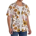 thumbnail image 2 of Goofa Sunflowers And Butterflies Printed Men's Casual Short-sleeved Shirt,Lightweight Breathable Button-down,Summer Casual men's top,Versatile Fashion shirt-, 2 of 7