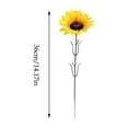 thumbnail image 2 of Artificial Green Sunflower Floral Arrangement | 14.17in Fake Flowers Plastic Bouquet | Home Wedding Event Mall Display Decor | Bendable Stemss, Realistic Look, 2 of 6
