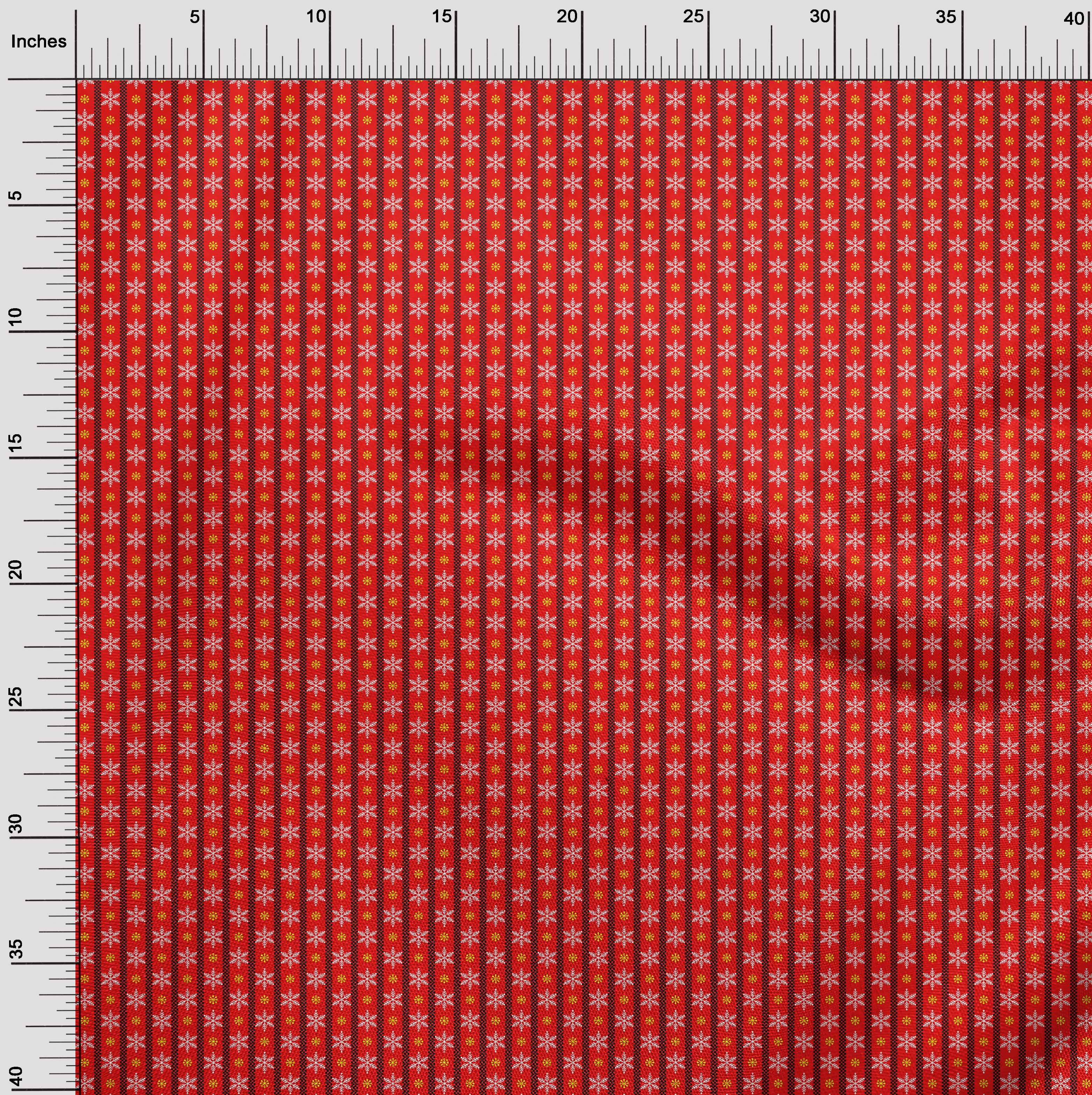oneOone Cotton Silk Red Fabric Merry Christmas Sewing Craft Projects Fabric Prints By Yard 42 Inch Wide - L7