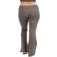 thumbnail image 4 of SNNROO Womens & Plus Stretch Cotton Fold-Over High Waist Bootcut Workout Flared Yoga Pants, 4 of 4