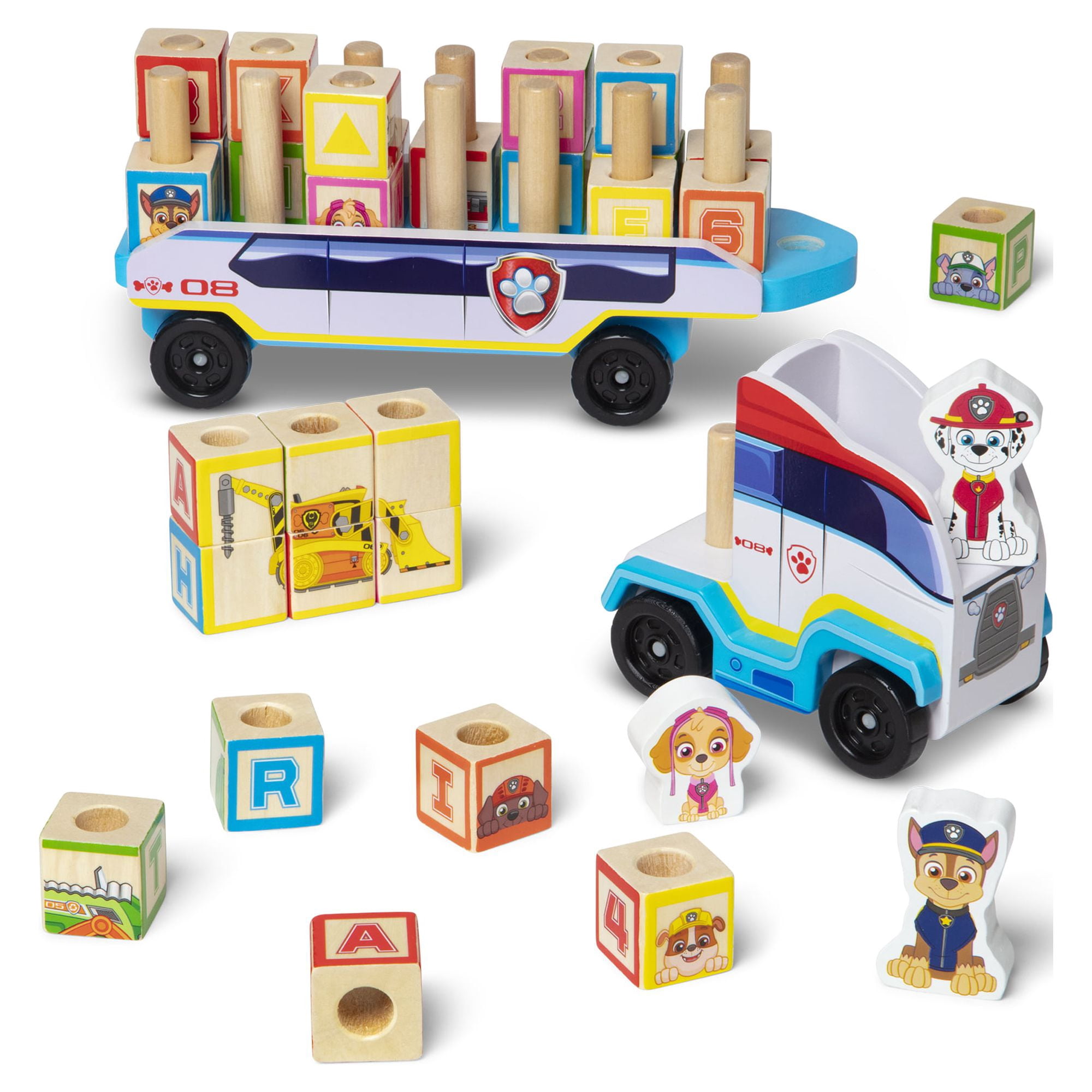 Melissa & Doug PAW Patrol Wooden ABC Block Truck