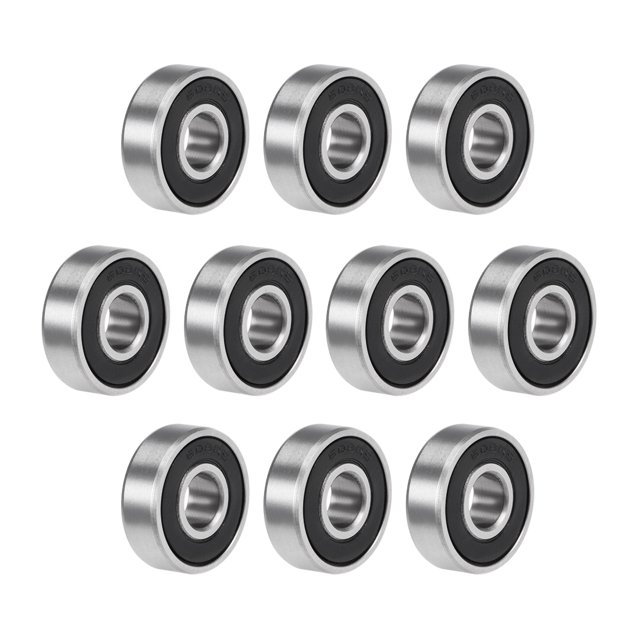 Unique Bargains Roulements à Billes à Rainures Profondes Z2 8x22x7mm Doublement Scellés Acier Chromé 10 Pcs