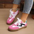 thumbnail image 3 of Rokment Womens Vintage Skateboarding Shoes Trendy Casual Suede Platform Low Top Fashion Sneakers Comfortable Skate Tennis Shoes Red Size 9, 3 of 6