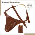 thumbnail image 4 of Leather Gardening Belt, Leather Tool Belt Holster with Detachable Pouch, Garden Tool Apron with Multiple Pockets, Adjustable Waist Belt (46.5 inches), PU Leather Tool Organizer, 4 of 5