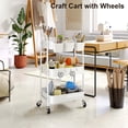 thumbnail image 3 of Carrito metálico rodante de 3 niveles Recximi con ruedas bloqueables, 3 of 9