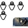 thumbnail image 1 of 4PCS Car V Tie Down Anchor, Metal Rustproof Truck Bed Tie-down Hook Anchor Replacement, Multi-Function Trunk Fixing Rail Rings, for Off-road Vehicles Pickups (Black) -, 1 of 6