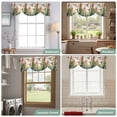 thumbnail image 6 of Tie Up Valances for Windows, Hummingbird Red Floral Adjustable Valance Curtains Window Treatment for Living Room/Bedroom, Rustic Botanical Green Ombre Rod Pocket Kitchen Curtains & Drapes 42x12 Inch, 6 of 9