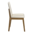 thumbnail image 5 of Weston Home Alta Wood Finish White Vegan Leather Dining Chair, Set of 2, Oak Wash, 5 of 8