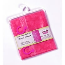 Carnation Home Fashions PEVA Fashion Color Shower Curtain with Built in Hooks