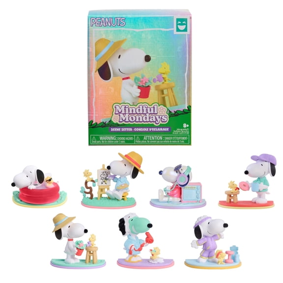HAPPY HAUL Peanuts Mindful Mondays Blind Box Collectible Figures, Snoopy and Woodstock Surprise, 2.75 in, Ages 8 