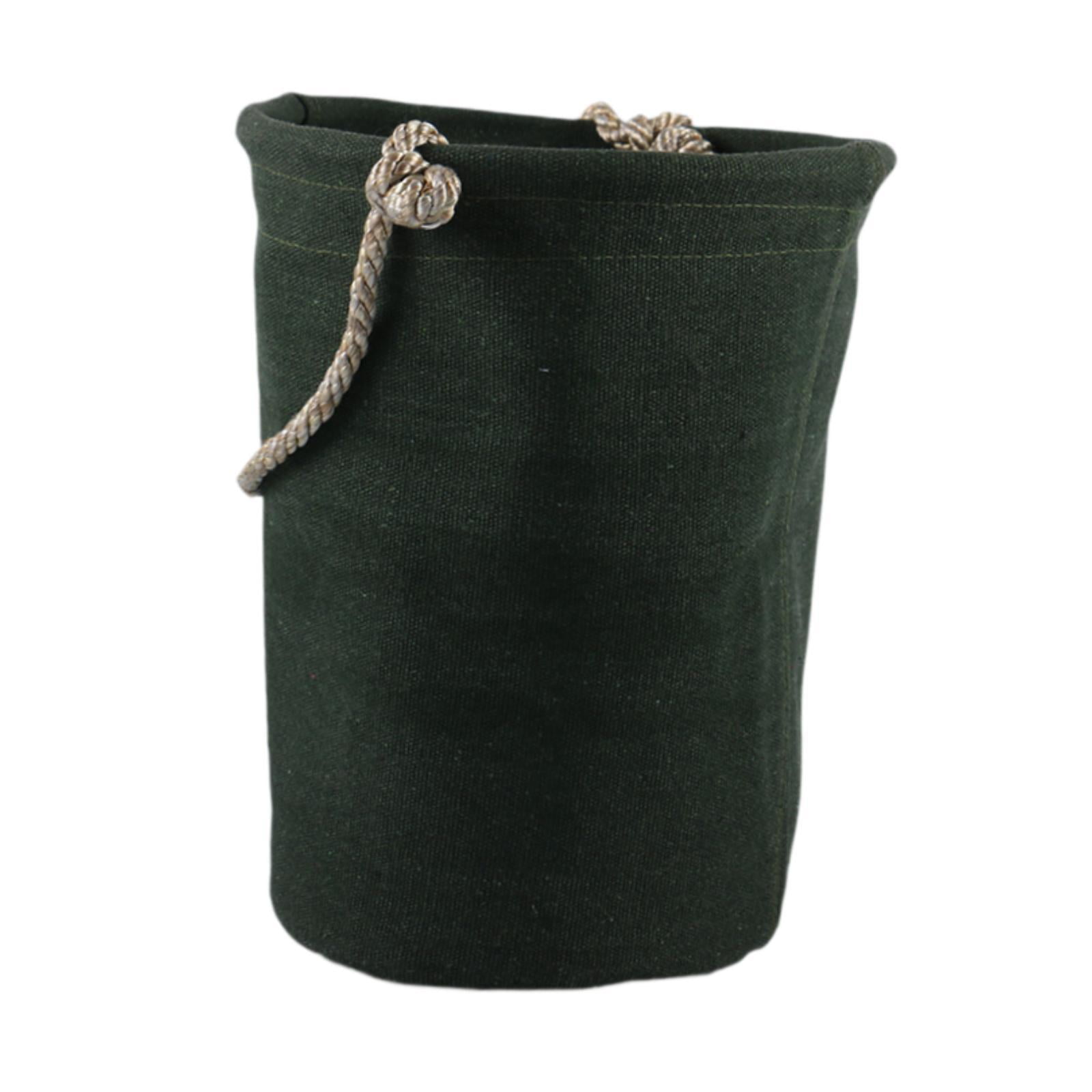 Tool Organizer Bag Canvas Bucket Carrier Foldable Storage for Home Gardeners Electricians and Plumbers
