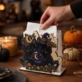 thumbnail image 7 of Halloween Napkin Holder, 4.5 Inch Wooden Cute Ghost Black Cat Design Fall Halloween Decor for Kitchen Table Decorations Party Dining Table Centerpiece Display, 1 Pack, 7 of 7