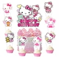 thumbnail image 1 of Decoraciones para tartas BNFUO Kitty, 25 unidades, con adornos para magdalenas, 24 unidades, 1 of 6